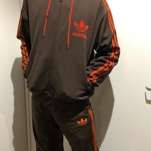 adidas poly tracksuit mens